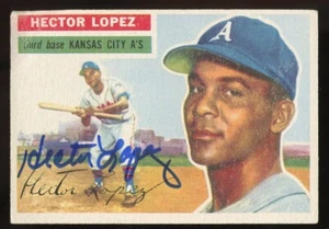 Hector Lopez #16 signed autograph auto 1956 Topps Baseball Trading Card - Picture 1 of 1