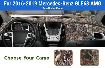 仪表板仪表板垫保护套适用于 2016 - 2019 梅赛德斯 - 奔驰 GLE63 AMG(TrueTimber Camo) — 第 1/4 张图片