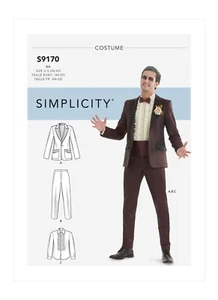 Para hombres Esmoquin Chaqueta Pantalones y Camisa Traje Disfraz Simplicidad 9170 Coser Patrón Sin Cortar - Imagen 1 de 7