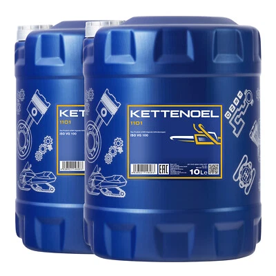 Aceite de cadena Mannol mineral universal 20 L 2x 10 litros para aceite de motosierra