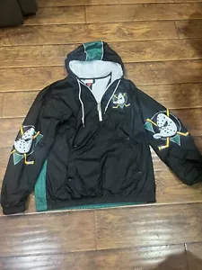 Vintage Anaheim Ducks Retro Hockey Team Windbreaker jacket - Picture 1 of 10