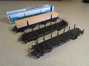 3x Märklin 4665 u.a. Langholzwagen mit Ladung Rungenwagen H0 - Bild 1 von 10