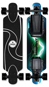 Shark Wheel PowerElectric Skateboard All Terrain Longboard w/Square Shark Wheels - Picture 1 of 6