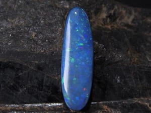 Australian Opal Doublet Smooth Multi Fire Fancy Shape Cabochon 19X6X4MM MS - Picture 1 of 12
