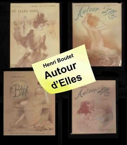 Autour d'Elles 1897 French Erotica 100 pictures by Henri Boutet 4 volumes - Picture 1 of 6