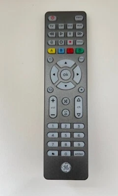 GE 4-Device Backlit Universal Remote, Brushed Graphite - Image 1 of 3