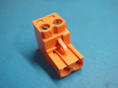 (5) WEIDMULLER 1526460000 BLZ 5.08/2 SN OR 2 POSITION TERMINAL BLOCK PLUG STR