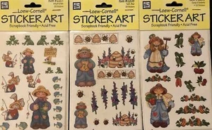 Lot of 3 Loew-Cornell Sticker Art: Willy B, Gordy & Gardenia, Ted E. Bear - Picture 1 of 4