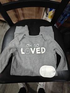 ZZ- Cat & Jack Baby Boys Oh So Loved.Long Sleeve Rompers Size 3-6 Months - Picture 1 of 5