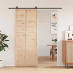 Porta per Granaio 80x208 cm in Legno Massello di Pino - Foto 1 di 9