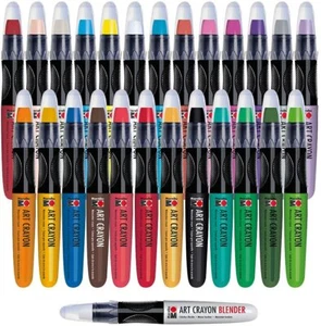 Marabu Art Crayons for Mixed Media - 26 Watercolor Crayons for Adults Artists - Picture 1 of 7