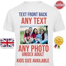 Personalised T Shirt Custom Your Photo Logo Text Shirt Printed Stag do Hen Party