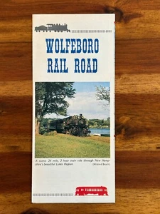 Folleto de viaje Wolfeboro Rail Road Railroad Lake Winnipesaukee New Hampshire - Imagen 1 de 4