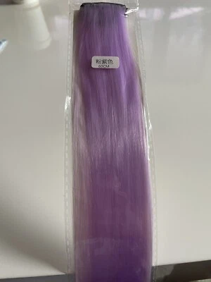 Hair Extensions Natural Human Multi Color Clip In Crystal Purple 60cm - Image 1 of 3