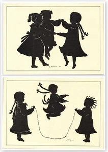 Silhouette Bambini Corda da Salto e Anello Intorno alle Carte Rosie Joyce Redman (2) B4 - Foto 1 di 5