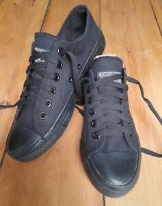 Converse All Star Low Rise Trainers Sneakers Black Mono Size 5.5