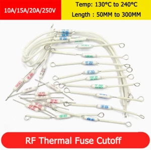 130-240°C Electronic Rice Cooker Thermal Links RF Thermal Fuse Cutoff 50MM-300MM - Picture 1 of 8