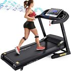 T600 Folding Electric Treadmill with 15 Level Auto Incline & Shock Absorption
