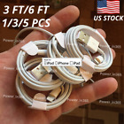 USB Charging Cord 3/6Ft For Apple iPhone 14 13 12 11 XR 8 7 6 Charger Cable Lot