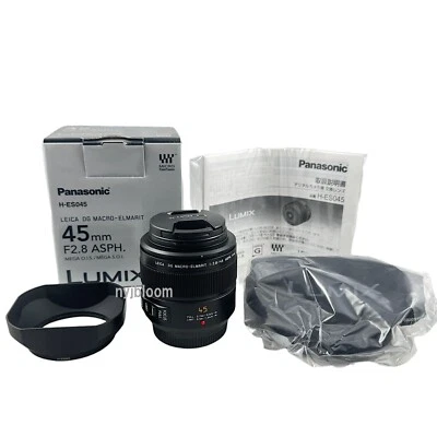 New PANASONIC LEICA DG MACRO ELMARIT 45mm F2.8 ASPH.MEGA. O.I.S. Lens (H-ES045) - Image 1 of 4