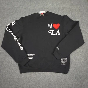 LA Lakers Jumper Mens SMALL black nba basketball sweatshirt crew neck Size S - Picture 1 of 9