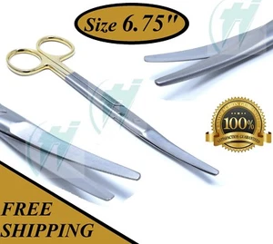 T/C MAYO DISSECTING SCISSORS 6.75" CURVED WITH TUNGSTEN CARBIDE INSERTS SURGICAL - Picture 1 of 5
