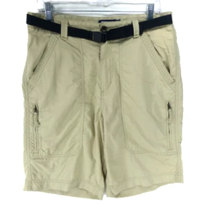 Vintage Chaps Men's Beige Size 32 Zip Cargo Shorts Outdoor Hiking 100% Nylon - Picture 1 of 8