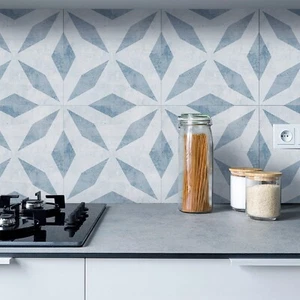 12 Pcs Peal and Stick Frosted Vinyl Wall Tile Transfer Backsplash Sticker, Se... - Picture 1 of 7