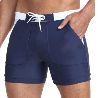 Herren Badehose Schnell trocknende Bademode Shorts Beach Boardshorts Kordelzu... - Bild 1 von 4