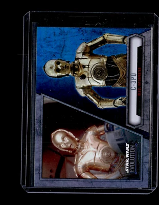 2016 Topps Star Wars Evolution - Blue Lightsaber #73 C-3PO - Image 1 of 2
