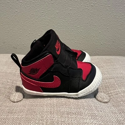 Nike Air Jordan 1 Retro Botín de Cuna Alta Negro Varsity Royal 3C Zapatos de Bebé Foto 1 de 4