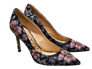 Sam Edelman Pumps Size 8 Hazel Colorful Floral Fabric Pointed Toe Stiletto Heels - Picture 1 of 11