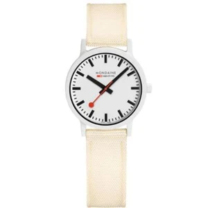 Mondaine Essence 32mm White Dial Nylon Ladies Watch MS1.32111.LT - Picture 1 of 5