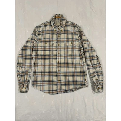 LL Bean Mens Slightly Fitted Plaid Button Down Shirt Cotton Hemp Blend Size S - Image 1 of 4