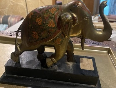 vintage brass india elephant - Image 1 of 3