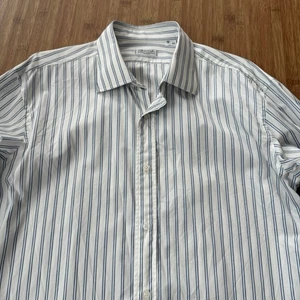 Charvet Dress Shirt French Cuff Men XL 43-17 Longsleeve Button Up Striped France - Picture 1 of 14
