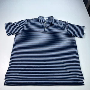 Peter Millar Sommer Comfort Poloshirt Herren XL blau gestreift leicht Stretch - Bild 1 von 7