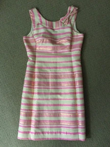 KATE SPADE pink & gold striped sleeveless dress So Pretty! NWOT! Women’s 2 - Picture 1 of 11
