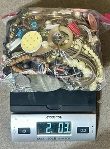 Vintage to Now Junk Scrap Broken Jewelry Lot Tangled Arts Craft Repurpose 2lbs I - Picture 1 of 4