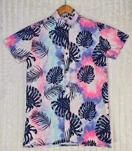 Surf Society by Drill Clothing Co. Tropical Short Sleeve Button Down Shirt Small - Picture 1 of 5