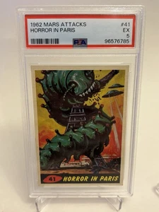 1962 Mars Attacks Graded Trading Card: #33 “Removing The Victims” - PSA 7 NM - Picture 1 of 3