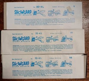 SHOWGARD BLACK MOUNTS...#70 due volte e un #80...3 confezioni da 10 strisce...30 totali - Foto 1 di 1