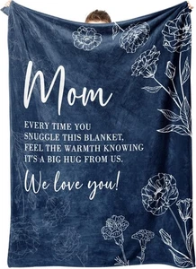 Mom Birthday Gifts, Gifts for Blanket, to My Mother 60 x 50", Blue - Picture 1 of 7