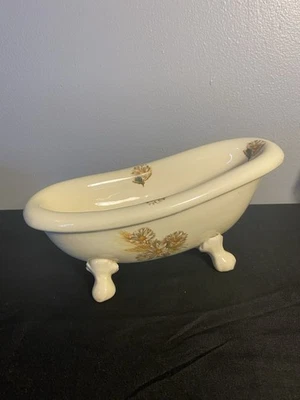 Vintage VB Athena Porcelain Claw foot Soap dish, With Floral Pattern. - Image 1 of 4