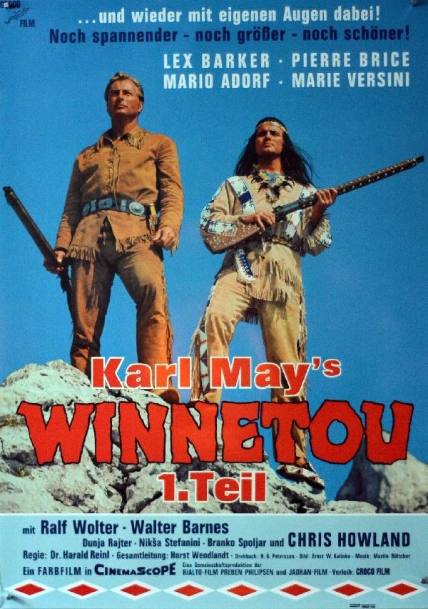 WINNETOU I, Orig. Filmplakat A1 GEROLLT, WA 2022, Lex Barker, Pierre Brice - Bild 1 von 1