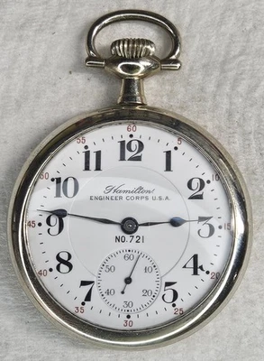 Rare Hamilton 16s 21j 992 Model Engineer Corps Pocket Watch! - Image 1 of 4