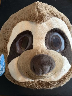 Sloth Halloween Costume Head Furry Mask Big Greeter Plush Mascot Maskimal New - Image 1 of 3