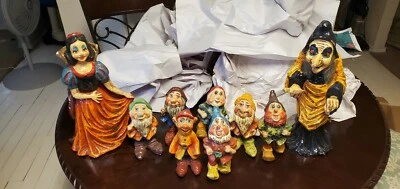 Disney Snow White & the 7 Dwarfs figs antique - Image 1 of 4