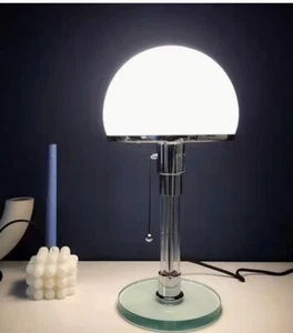 Art Dec Style Table Lamp/Desk Light Glass Stainless Steel Timeless Lighting - Picture 1 of 4