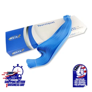 BLUE DISPOSABLE TOURNIQUET : 18 X 1 INCH, LATEX-FREE - Picture 1 of 30